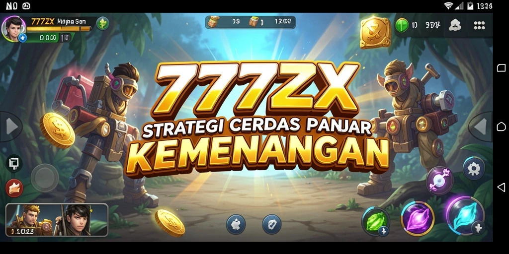 Screenshot 777ZX menampilkan aksi pertempuran strategi yang intens.