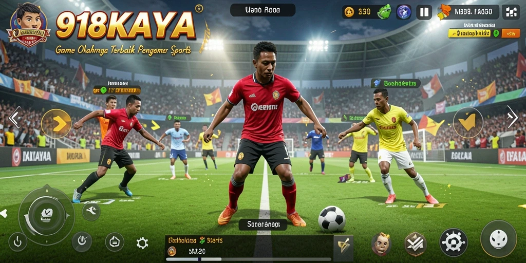 Screenshot gameplay 918KAYA menampilkan momen seru dari permainan olahraga.
