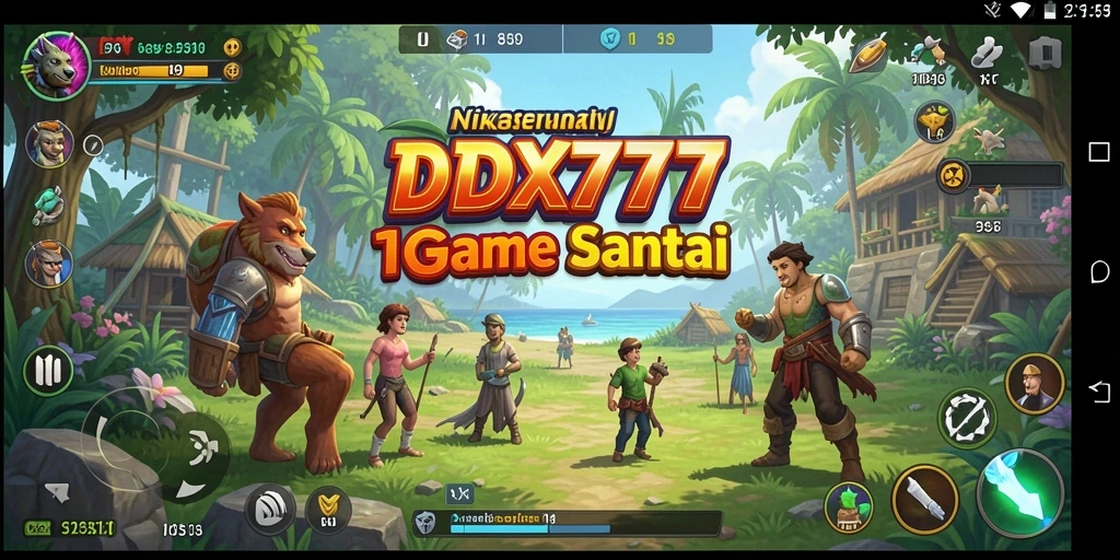 Screenshot utama menampilkan gameplay santai dan interaktif.