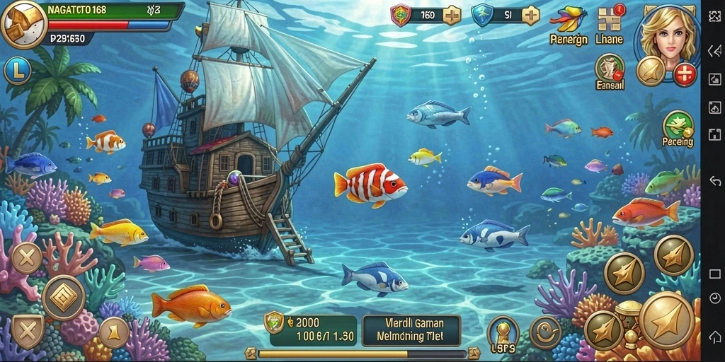 Screenshot NAGATOTO168 menampilkan gameplay memancing yang seru dan mengasyikkan.