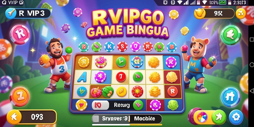 Screenshot gameplay RVIP3 menampilkan suasana seru permainan Bingo.