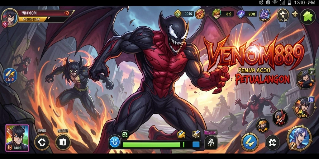 Tampilan menakjubkan dari gameplay Anime VENOM889.